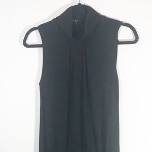 Theory drop hem keyhole dress w/ mock neck